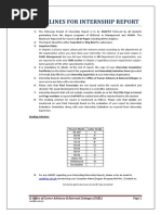 Internship Report Format For BS and MHRM