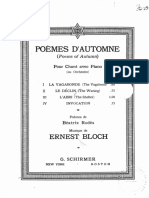 Partitura de Ernst Bloch