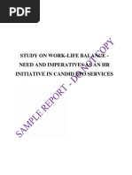 Study On Work-Life Balance - Need and Imperatives As An HR Initiative in Candid Bpo Services