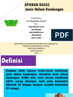 Laporan Kasus Kematian Janin Dalam Kandungan: Pembimbing