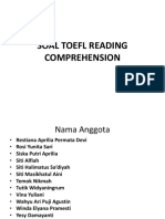 SOAL TOEFL READING COMPREHENSION