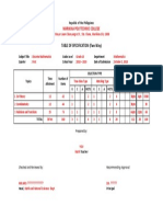 Marikina Polytechnic College Discrete Math Table of Specification