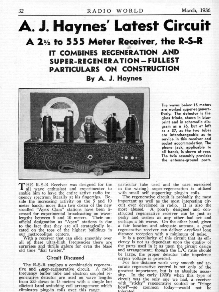 Regenerative Super Regenerative Receiver PDF