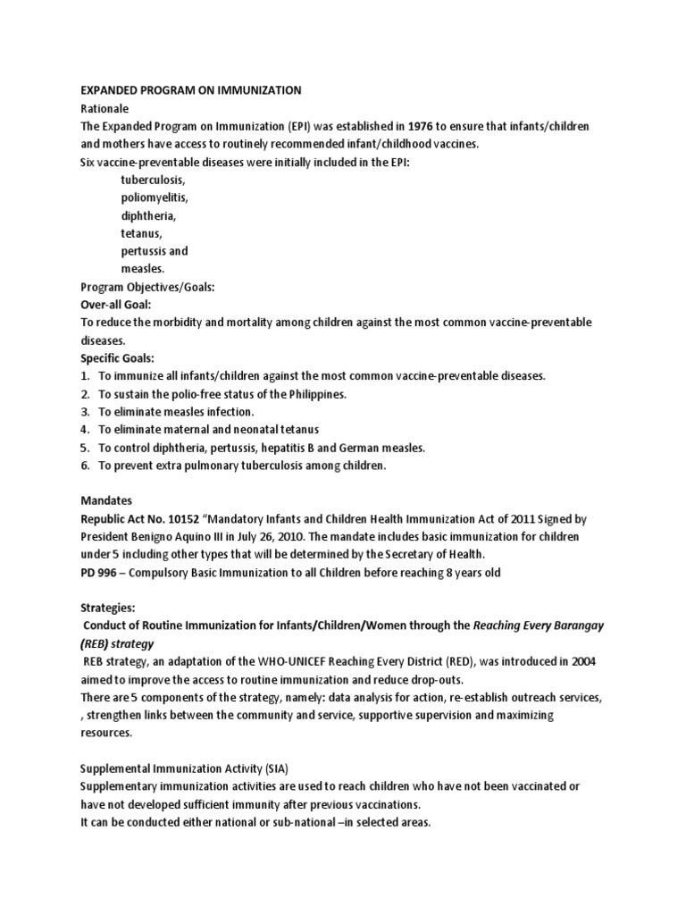 Epi Notes | PDF | Vaccines | Measles