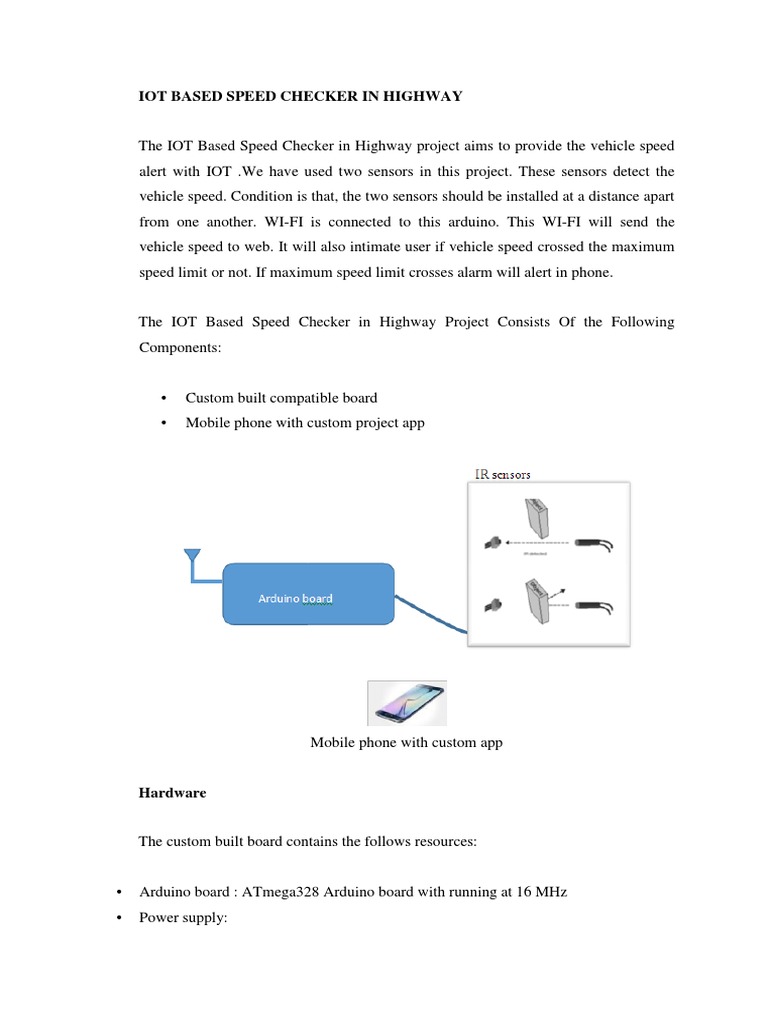 IoT Vehicle Speed Checker System | PDF | Infrared | Mobile App