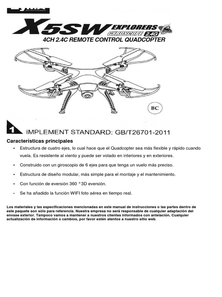 syma x5sw drone manual