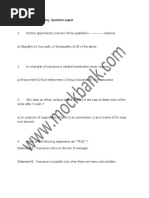 IRDA Agent Licensing Question Paper