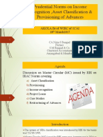 Prudential Norms On Income Recognition, Asset Classification & Provisioning of Advances