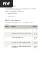 What Is An Operator in SQL