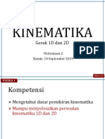 Fisika I Geologi - 02 - Kinematika 1D Dan 2D PDF