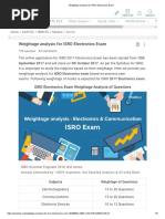 Weightage Analysis for ISRO Electronics Exam