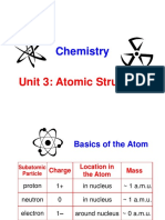 Chemistry: Unit 3: Atomic Structure