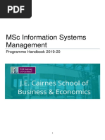 MScISM Programme Handbook 2019 20