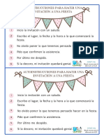 Autoinstrucciones para Invitación