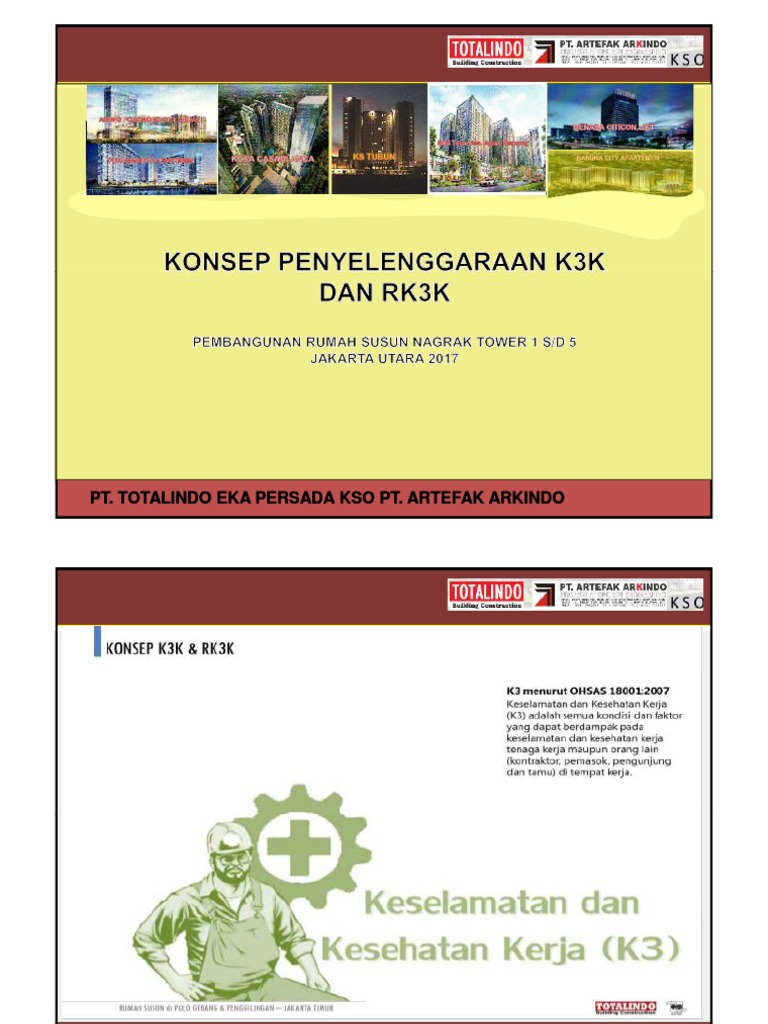 Konsep Penyelenggaraan K3K & RK3K | PDF