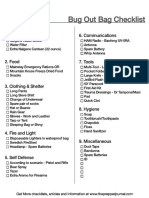 Bug Out Bag Checklist