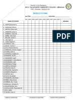 Beadle'S Form: Year & Section: 1A-Electronics Course Title: - Instructor