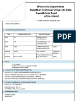 University Department Rajasthan Technical University Kota Rawatbhata Road
