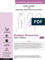 Garment Production Types of Fullness