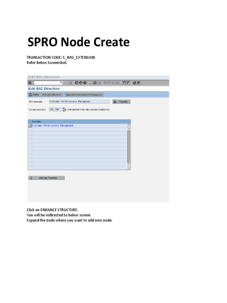 Create SPRO Node in SAP Guide | PDF