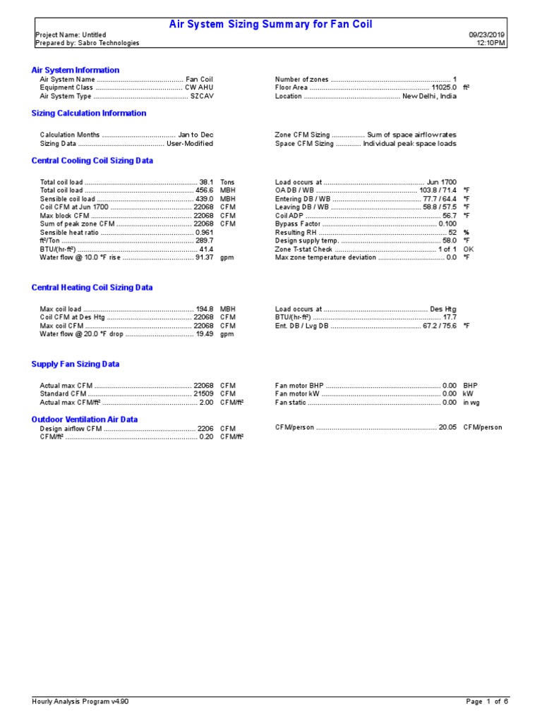 Cooling Load | PDF | Hvac | Air Conditioning