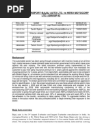 Fra Project Report-Bajaj Auto Ltd. Vs Hero Motocorp Ltd. (Group-X)