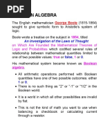 Boolean Algebra: An Investigation of The Laws of Thought