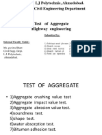 Test of Aggregate Highway Engineering: Submitted by