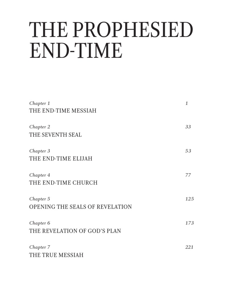 Prophesied End Time Ronald Weinland | PDF | Bible Prophecy | The Gospel