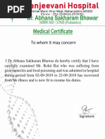 Medical Certificate | PDF