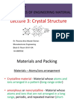 Principles of Engineering Material: Lecture 3: Crystal Structure
