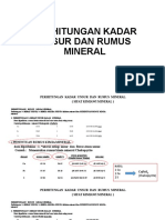 Perhitungan Rumus Kimia Mineral