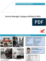 Service Manager Category 08 March 2019: National Skill Contest 2018-19