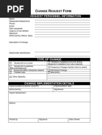 Change Request Personnel Information: Hange Equest ORM