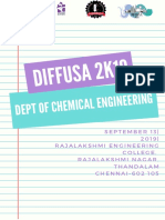 Diffusa 2K19: Dept of Chemical Engi Neering