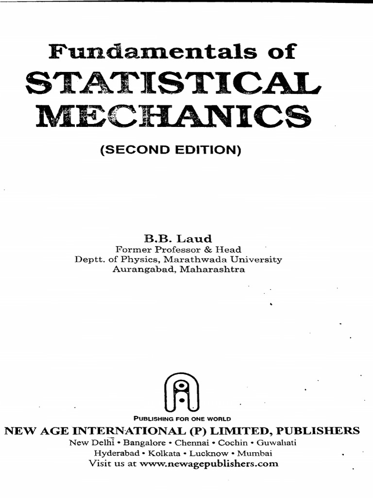 Fundamental of Statistical Mechanics BB-laud PDF | PDF