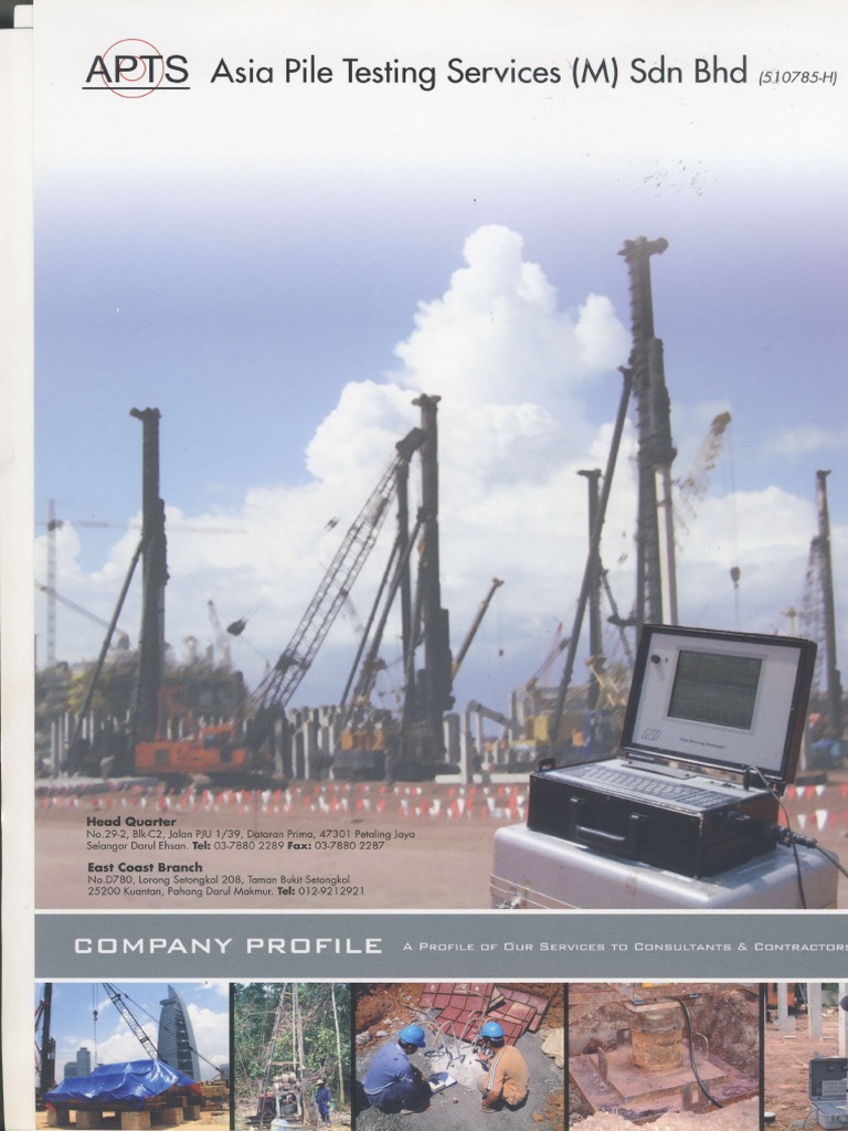 Asia Pile Testing Company Profile PDF | PDF | Deep Foundation ...