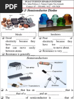 Part 2: Semiconductor Diodes: Conductors Many Free Electrons Conductors Few Free Electrons High