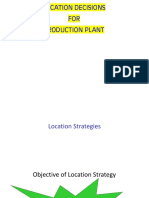 Location Decisions For Production Plant