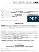Constitucion de Una Sociedad Anonima Comun PDF