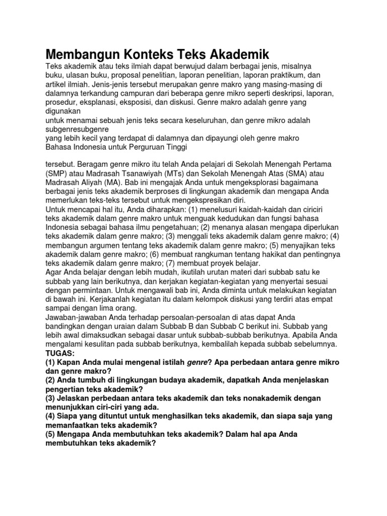Teks Akademik Dan Non Akademik Pdf