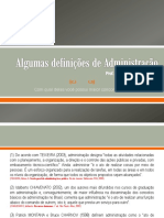 Algumas Definições de Administração