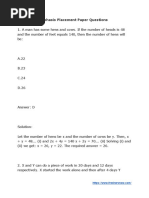 Mphasis Placement Paper Questions