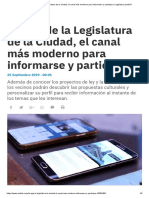 La App de La Legislatura de La Ciudad, El Canal Más Moderno para Informarse y Participar