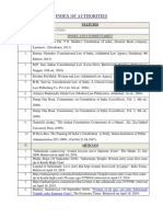 Sample Index of Authorities