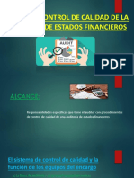 Control de calidad de la auditoría de estados financieros