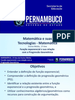 Função Exponencial e Sua Relação Com a Progressão Geométrica