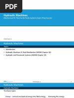 Hydraulic Machines: Mechanical PE Thermal & Fluids Systems Exam Prep Course