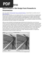 Download How to Export a Site Design From Fireworks to Dreamweaver by jkanhenga SN4274570 doc pdf