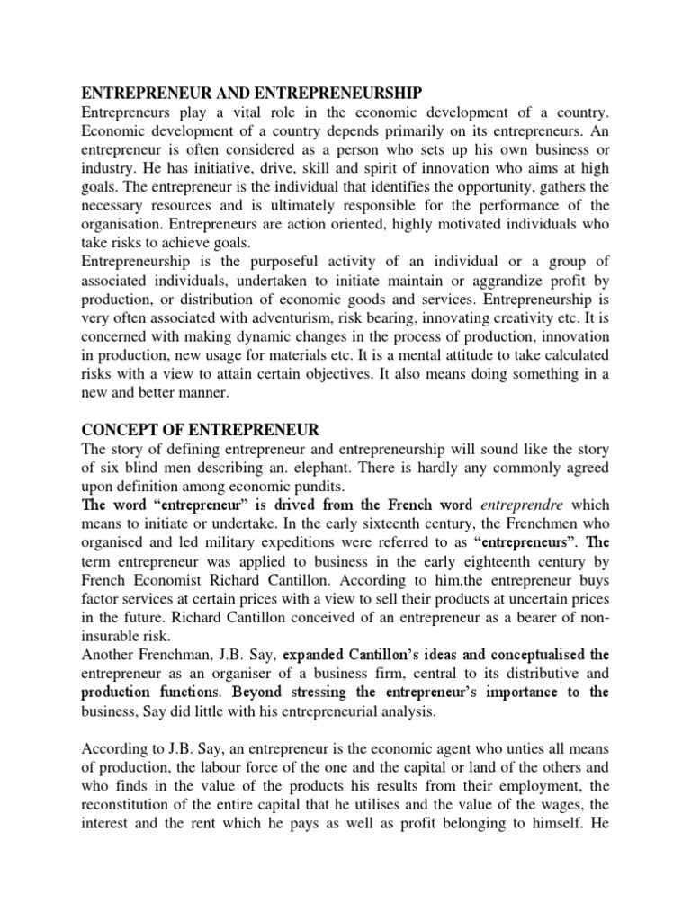 Entrepreneurship Development | PDF | Entrepreneurship | Economic ...